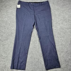 Indochino Pants Mens 40x31 Blue Dress Slacks Flat Front Modern Classic Career